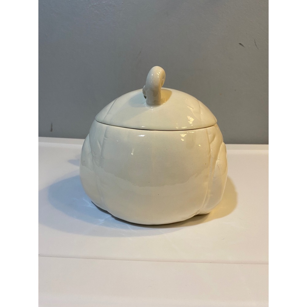 Vintage Ceramic Pig Cookie Jar Reclining Farmhouse Kitchen Canister - Picture 3 of 11